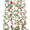 Planta Artificial Enredadera de Rosas Decoración Flores Falsas Planta de Techo de Interior Decoración de Pared de Plantas Enredadera de Flores Falsas