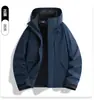 Chaqueta tres en uno 26 modelo nuevo para hombres y mujeres, otoño e invierno, con forro polar, con capucha, cortavientos e impermeable, chaqueta de trabajo para montañismo