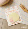 Notas Adhesivas con Forma de Osito Dulce, 30 Hojas, Material para Notas de Mensajes de Mascota Linda Estilo Dibujos Animados Ins, Notas Adhesivas