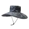 Sombrero de pesca con protección solar para hombre, de verano, para exteriores, de gran tamaño, transpirable, antimosquitos, con chal y máscara para recoger té.