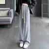 Calça Feminina de Veludo Cotelê Verde Perna Larga Estreita Nova Outono Inverno Solta Reta Caída Casual de Veludo Cotelê
