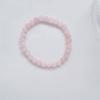 Pulseira de Cristal Rosa Natural, Pulseira Rosa Cristal Madagascar, Pulseira Rosa Gelatina, Joias Artesanais por Atacado