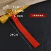 Borla larga dorada para sombrero Nudo chino palabra de bendición borla de doble tubo suministros festivos accesorios colgantes borla de nudo chino al por mayor