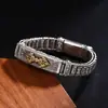 Pulsera Retro Nueva para Hombre, Audaz y Moderna, Estilo Vintage con Mantra de Seis Palabras