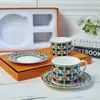 Juego de Taza y Platillo de Café Transfronterizo, Taza de Café Italiana Pequeña de Lujo Estilo Europeo, Exquisito Juego de Tazas de Cerámica Estilo Ins Regalo