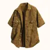 Camisa de manga corta con estampado integral de moda estilo americano para hombre, nueva camisa versátil de manga media holgada informal de verano para tallas grandes