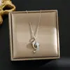 Collar de Acero de Titanio Plateado de Venta Caliente en TikTok Live para Mujer, Cadena para Clavícula Versátil de Nicho de Moda, Celebridad de Internet, Joyería que no se decolora