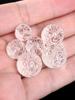 Cuentas dispersas de cristal blanco natural, cuentas redondas, cuentas de eco, cuentas de cristal, accesorios de material hechos a mano para bricolaje, pulsera de tesoro múltiple, individual