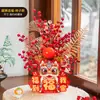 2026 Ano do Cavalo Festival da Primavera Itens de Decoração para Casa Nova Balde de Frutas da Fortuna Balde de Abraço Enfeites de Sala de Estar de Ano Novo Arranjo Criativo