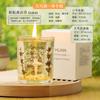 Vela de aromaterapia con aroma a flor real, lámina de oro, gelatina, cera de soja, aceite esencial, incienso, velas florales, adornos de vidrio con fragancia.
