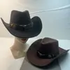 Comercio Exterior Sombrero Vaquero Occidental Estilo Guoluo Tíbet con Accesorios de Cabeza de Vaca Sombrero de Fieltro Estilo Étnico Sombreros al por Mayor para Hombres y Mujeres