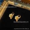 Serie azul claro de la nueva China antigua media occidental Una variedad de pendientes superpuestos de estilo esmaltado con una exquisita sensación de lujo ligero y elegante