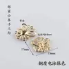 Accesorios Hechos a Mano para DIY, Aleación Conservante del Color por Electroforesis, Pinza para el Cabello Estilo Antiguo Etiqueta de Joyería, Pieza de Flor Conectora de Borla Porosa