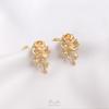 Pacote 14K Preservador de Cor Ouro Real Simples Estéreo Rosa com Brincos de Argola Pendurados DIY Brincos Pendurados de Pérola Barroca Acessórios