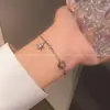 Pulsera de Copo de Nieve con Circonitas Microincrustadas en Plata para Mujer, Moderna, Sencilla y Versátil, Lujo Ligero, Joyería de Nicho y Alta Gama