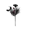 Decoraciones de Halloween: agujas de pino negro, ramas de murciélago aterradoras, ramo, accesorios para fiesta en casa de Halloween, ramas de Halloween