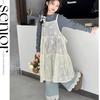 Conjunto para Niñas 2025 Nuevo Vestido Infantil Jeans Top Tres Piezas Versátil Estilo Coreano Ropa Infantil Casual Versátil