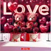Tapiz colgante para el Día de San Valentín personalizado para tu historia de amor, Tela de decoración de fondo de tapiz colgante para el Día de San Valentín, Artículo de venta caliente transfronteriza