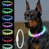 Collar luminoso para mascotas de fábrica collar para mascotas carga USB DIY perro apertura nocturna collar LED paseo seguro para perros