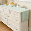 Funda de Tela Blanca de Encaje Moderno con Borlas para Mueble de TV Toalla para Sofá Mantel para Mesa de Comedor Mantel para Mesa de Café Cubierta Decorativa para Zapatero