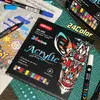 Marcador Acrílico Doble Punta Doble Color con Punta Suave para Pintar, Graffiti en Cerámica, Pincel de Arte, Pincel de Pintura, Pincel de Graffiti