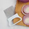 Ablandador de Carne de Acero Inoxidable con Agujas y Cubierta Protectora, Soporte para Cebolla, Ayuda para Cortar Cebolla para Fijarla al Cortar