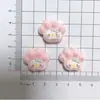 Nova Série Cartoon Rosa Patinha de Gato Acessórios de Resina DIY para Capas de Celular, Elásticos de Cabelo, Presilhas de Cabelo e Materiais de Cola de Creme