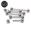 Novo Modelo Transfronteiriço G23 Liga de Titânio Rosca Interna Piercing de Língua, Brinco de Orelha, Piercing de Orelha (Hélix, Tragus, etc.), F136 Estilo Simples Argola de Língua, Brinco de Orelha, Piercing de Mamilo