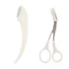 Tesoura para aparar sobrancelhas com pente para sobrancelhas, aparador, pinça de maquiagem para sobrancelhas, pequena faca para aparar sobrancelhas, conjunto completo de tesouras de beleza para mulheres
