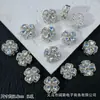 Novo Estilo Trevo de Quatro Folhas Cravejado com Diamante Zircônia de Oito Furos Acessórios para Pulseira Colar Miçangas Corrente de Celular Venda Quente Transfronteiriça