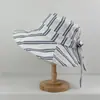 Chapéu de Pescador Listrado de Aba Larga Novo Estilo Primavera e Verão para Mulheres, Chapéu de Sol Versátil com Laço, Chapéu de Proteção Solar para Viagens ao Ar Livre, Chapéu de Praia