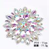 Serie de Color AB Flor de Cristal Diamante de Imitación Cadena de Flores Ojo de Caballo Diamante Flor Decoración de Cinturón para Ropa Hebilla de Diamantes Accesorios para Broche de Bolsa de Zapatos