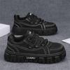 Zapatillas de Cuero Transpirables de Nicho de Lujo Ligero Cuatro Estaciones Estilo Retro de Hong Kong Zapatos Pequeños Negros Ropa de Trabajo Douyin Outdoor Zapatos de Hombre Venta al por Mayor