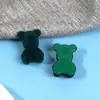 Parche de Oso Estéreo Colorido de Felpa Flockada para Zapatos, Flor para Tocados, Pasador de Pelo, Accesorios de Joyería Hechos a Mano DIY, Venta al por Mayor