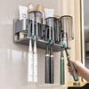 Aluminio Espacial Plástico Rociado Nórdico Baño Negro Toallero Anillo para Toalla de Baño Adhesivo de Pared Montado Sin Perforaciones Anillo Colgante
