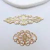 Accesorios para Joyería DIY, Corona de Novia Estilo Antiguo, Materiales para Pasador de Cabello, Pieza Base Larga de Cobre Puro con Patrón de Nube