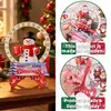 Adorno de cuenta regresiva de 25 días para Navidad, calendario de reloj giratorio, decoración de mesa de madera, decoración de escritorio navideña de dibujos animados