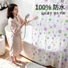 Cortina de ducha impresa impermeable y resistente al moho, cortina divisoria para uso doméstico, instalación sin perforaciones, barra retráctil, adecuada para ventas transfronterizas en Amazon