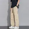 Pantalones casuales holgados de retazos retro americanos para hombre, marca de tendencia primavera y otoño, talla grande, pierna ancha recta, con un precio de 69.9