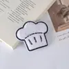 Pegatinas divertidas y peculiares para el flequillo con temática de comida, sombrero de chef de dibujos animados suave y lindo, pegatina mágica de chica pan, herramienta para peinar el cabello
