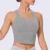 Regata Esportiva com Costura para Mulheres, Top de Yoga Racerback de Secagem Rápida com Bojos Embutidos, Regata Fitness