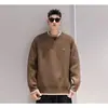 Suéter falso de dos piezas para hombre, invierno, holgado, talla grande, hombre gordo, tejido interior, estilo perezoso moderno, abrigo suéter de lana engrosado