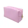 Bolsa de Cosméticos Portátil para Mujer, Bolsa de Viaje Impermeable para Maquillaje con Cojín de Aire, Bolsa Cuadrada de PU con Asa Octogonal, Neceser