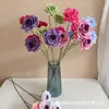 3 rosas artificiales color moca, decoración de alta gama para el hogar, arreglo floral para salón de bodas, decoración de cascada para hotel, flores artificiales