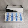Flores Preservadas 4-5cm Rosas de Gradiente Colorido Caja de Dos Tonos Flores Personalizadas al por Mayor Deslumbrantes