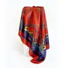 Cinturón de Cuero Negro Dorado Bufanda de Seda de Moda Cadena Transfronteriza de Lujo Ligero Estampado de Cadena Bufanda Cuadrada al por Mayor Pañuelo para la Cabeza Envoltura para el Pecho Satín de Seda Artificial para Mujer