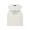 Niebla Multilínea Esenciales Hhh Marca de Moda Americana Estampado de Letras High Street Chaleco Holgado Camiseta sin Mangas para Hombre y Mujer