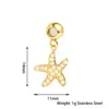 Pulseira Colar Pingente de Zircônia em Aço Inoxidável Estilo Minimalista DIY Combinação Livre Versátil Joias de Luxo Leve para o Dia a Dia Feminino