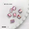 Joias para Unhas Artísticas de Açúcar Rochoso Diamantado Retangular Ângulo Reto Fundo Pontiagudo Diamante Quadrado Cubo de Gelo de Açúcar Pedras Strass para Unhas de Vidro Atacado Strass de Cristal
