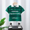Camisa Polo Manga Curta Camiseta Letra Verde Verão Roupas Infantis Tops Infantis Roupa de Menino Pequeno Bebê